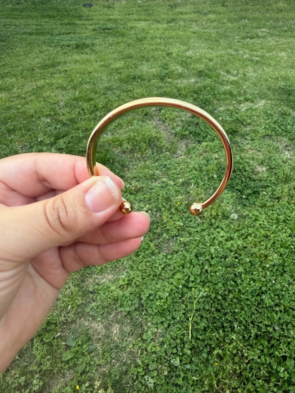 Kinsley Armelle Gold Open Ball Cuff Bracelet